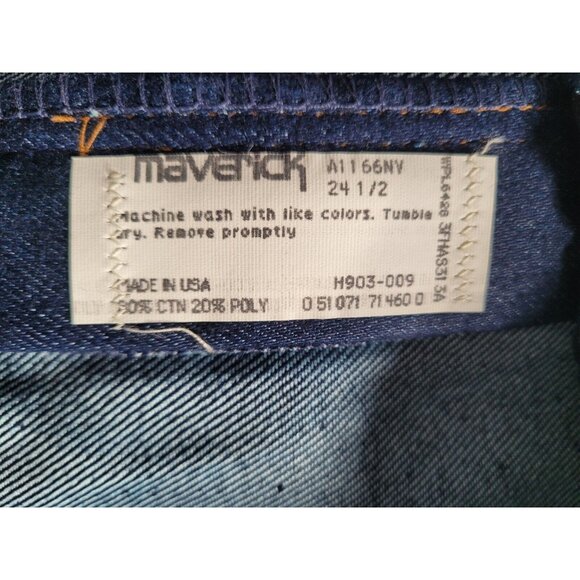 Lady Maverick Women's Elastic Waist Dark Blue Wash Jeans Size 24 1/2 USA New - Picture 5 of 5